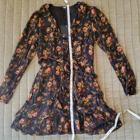 PAIGE Tamera Silk Ruffled Mini Dress Small - Picture 11 of 11